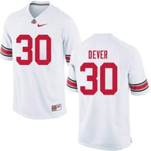 Men's Ohio State Buckeyes #30 Kevin Dever White Nike NCAA College Football Jersey Version RFL4444CM